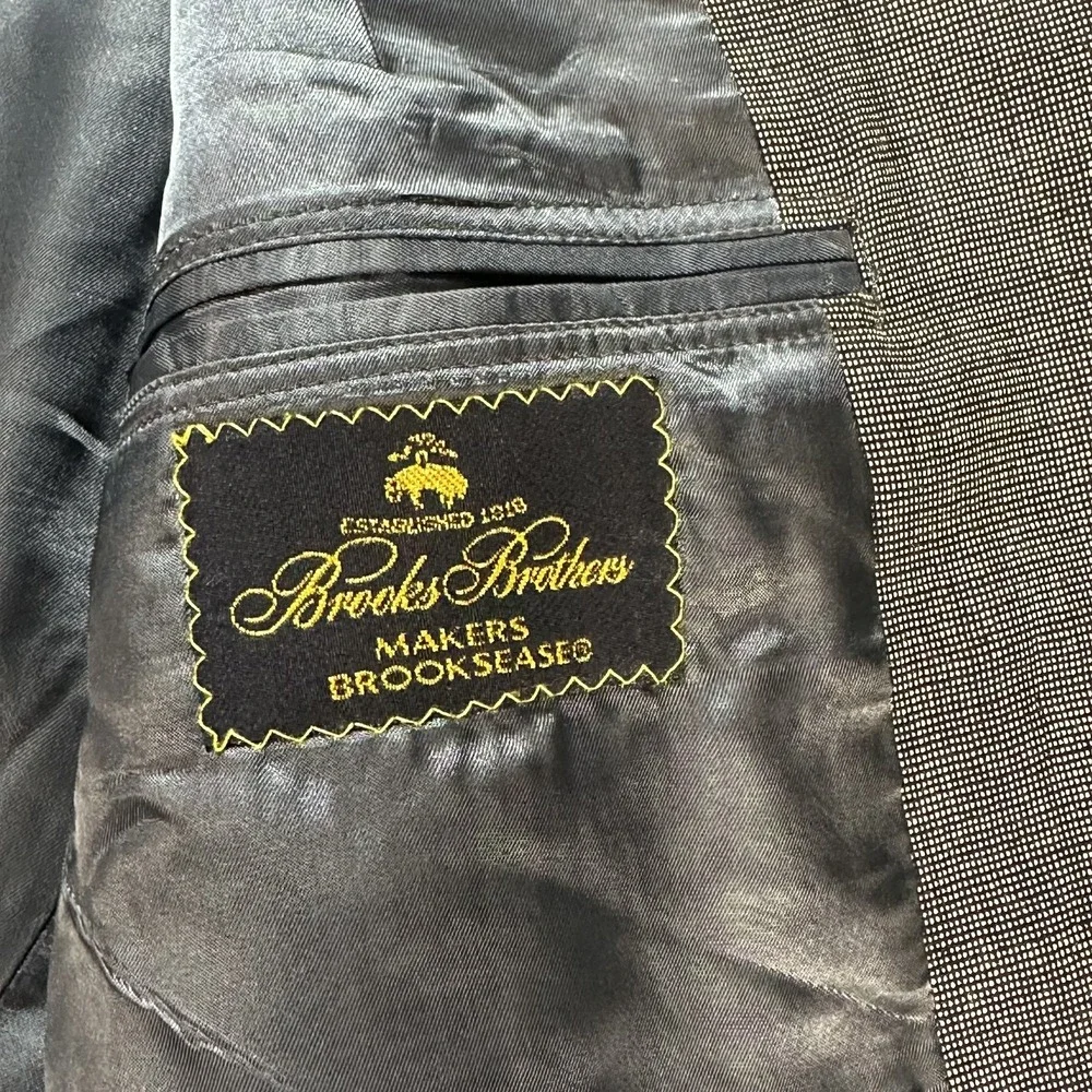 Brooks Brothers Suit Mens 48 Brooksease Two Button Wool Blend Jacket Pants USA - Picture 4 of 14